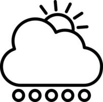 Cloud icon symbol vector image. Illustration of the hosting storage design image