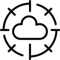 Cloud icon symbol vector image. Illustration of the hosting storage design image