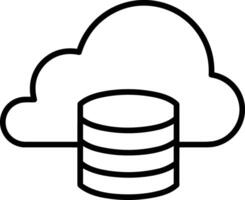 Cloud icon symbol vector image. Illustration of the hosting storage design image