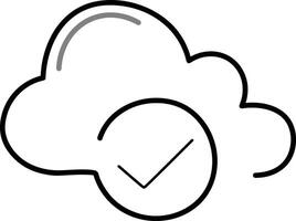 Cloud icon symbol vector image. Illustration of the hosting storage design image