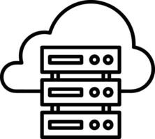 Cloud icon symbol vector image. Illustration of the hosting storage design image