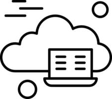 Cloud icon symbol vector image. Illustration of the hosting storage design image