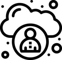 Cloud icon symbol vector image. Illustration of the hosting storage design image