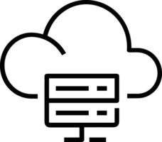 Cloud icon symbol vector image. Illustration of the hosting storage design image