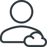 Cloud icon symbol vector image. Illustration of the hosting storage design image