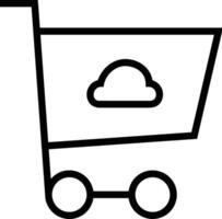 Cloud icon symbol vector image. Illustration of the hosting storage design image