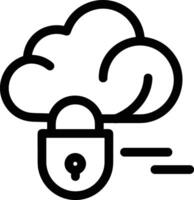 Cloud icon symbol vector image. Illustration of the hosting storage design image