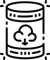 Cloud icon symbol vector image. Illustration of the hosting storage design image