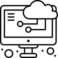 Cloud icon symbol vector image. Illustration of the hosting storage design image