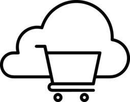 Cloud icon symbol vector image. Illustration of the hosting storage design image