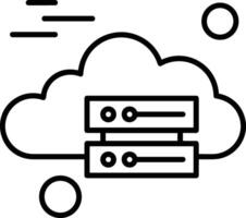 Cloud icon symbol vector image. Illustration of the hosting storage design image