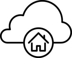 Cloud icon symbol vector image. Illustration of the hosting storage design image