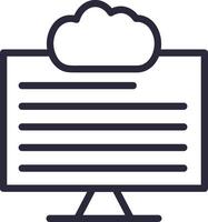 Cloud icon symbol vector image. Illustration of the hosting storage design image