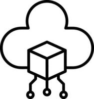 Cloud icon symbol vector image. Illustration of the hosting storage design image
