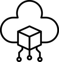 Cloud icon symbol vector image. Illustration of the hosting storage design image