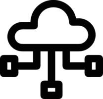 Cloud icon symbol vector image. Illustration of the hosting storage design image