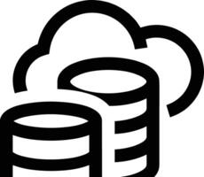 Cloud icon symbol vector image. Illustration of the hosting storage design image