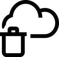 Cloud icon symbol vector image. Illustration of the hosting storage design image