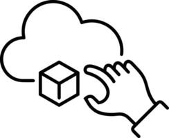 Cloud icon symbol vector image. Illustration of the hosting storage design image