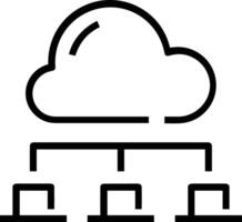 Cloud icon symbol vector image. Illustration of the hosting storage design image