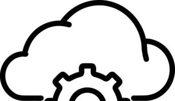 Cloud icon symbol vector image. Illustration of the hosting storage design image