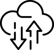 Cloud icon symbol vector image. Illustration of the hosting storage design image