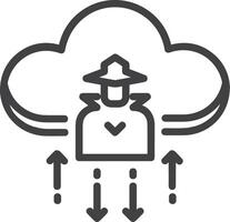 Cloud icon symbol vector image. Illustration of the hosting storage design image