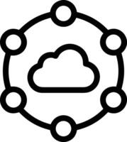 Cloud icon symbol vector image. Illustration of the hosting storage design image