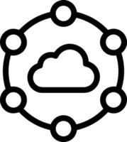 Cloud icon symbol vector image. Illustration of the hosting storage design image