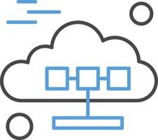 Cloud icon symbol vector image. Illustration of the hosting storage design image