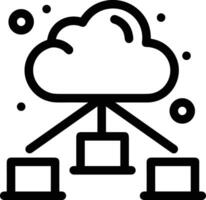 Cloud icon symbol vector image. Illustration of the hosting storage design image