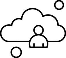 Cloud icon symbol vector image. Illustration of the hosting storage design image