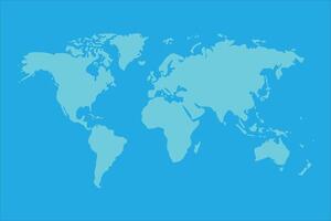 blue world map vector