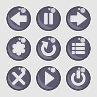 Game button elements vector