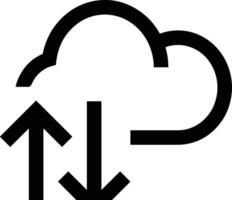 Cloud icon symbol vector image. Illustration of the hosting storage design image