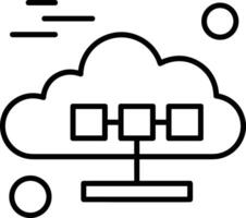 Cloud icon symbol vector image. Illustration of the hosting storage design image