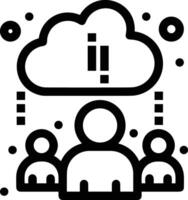 Cloud icon symbol vector image. Illustration of the hosting storage design image