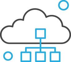 Cloud icon symbol vector image. Illustration of the hosting storage design image