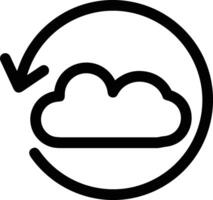 Cloud icon symbol vector image. Illustration of the hosting storage design image