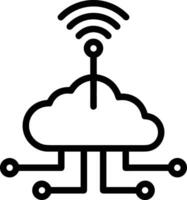 Cloud icon symbol vector image. Illustration of the hosting storage design image