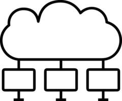 Cloud icon symbol vector image. Illustration of the hosting storage design image