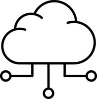 Cloud icon symbol vector image. Illustration of the hosting storage design image