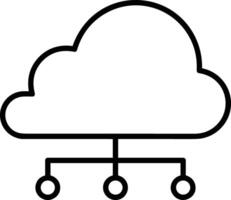 Cloud icon symbol vector image. Illustration of the hosting storage design image