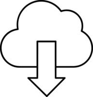 Cloud icon symbol vector image. Illustration of the hosting storage design image