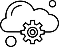 Cloud icon symbol vector image. Illustration of the hosting storage design image