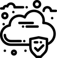 Cloud icon symbol vector image. Illustration of the hosting storage design image