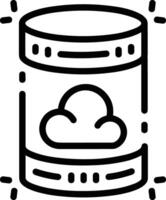 Cloud icon symbol vector image. Illustration of the hosting storage design image