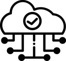 Cloud icon symbol vector image. Illustration of the hosting storage design image