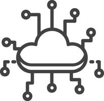 Cloud icon symbol vector image. Illustration of the hosting storage design image