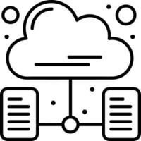 Cloud icon symbol vector image. Illustration of the hosting storage design image